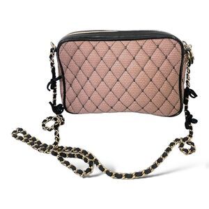 RED VALENTINO Quilted Crossbody Mesh/Nude Bag